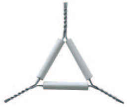 Wire Triangle - Clay Pipe Length 60 mm - Galvanized Steel